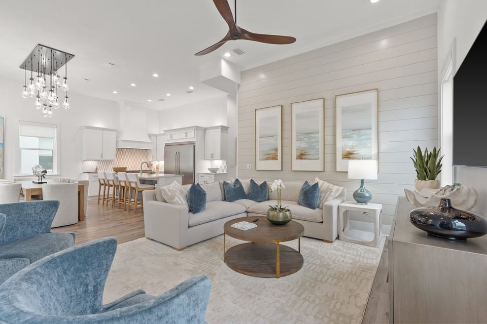 Open layout offers seamless transitions.