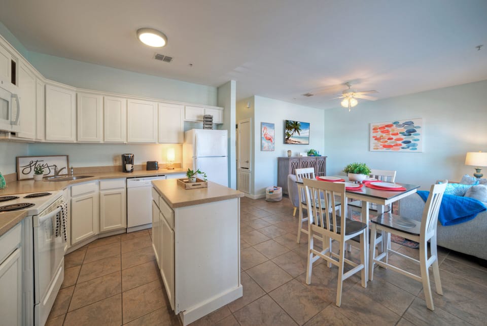 Dining and kitchen area.