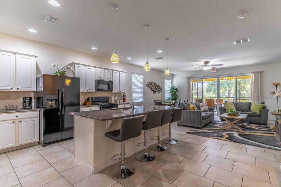 Open Concept ground floor with access to the kitchen, dining and living area