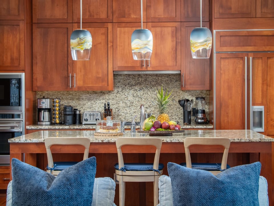 Gourmet Kitchen Convenient to Dining and Living Areas