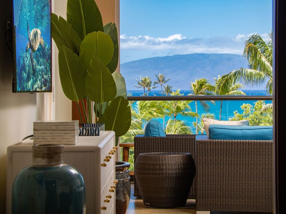 Ocean View Great Room Looking Through the Outdoor Covered Veranda & Dining Area