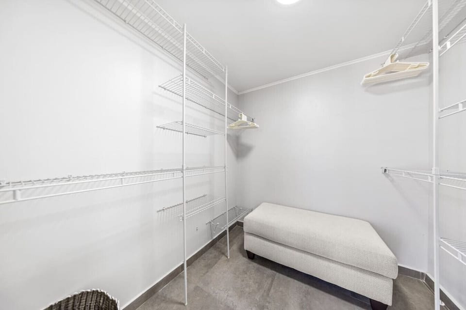 Spacious closet with plenty of storage for your stay.