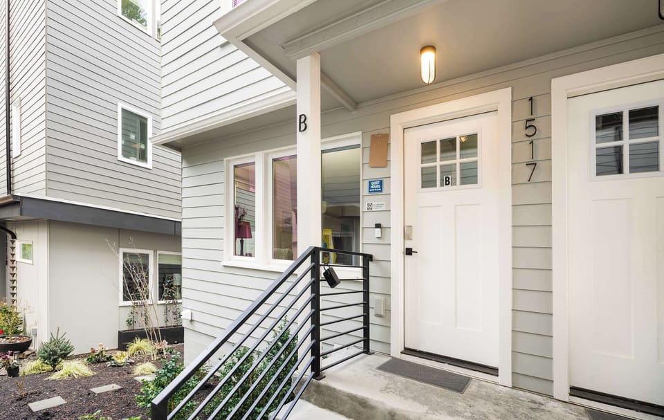 There are few steps  at the entrance, leading you to our retreat and cozy home.