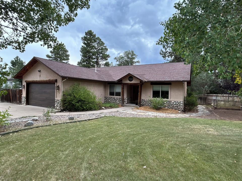 front of house, view from front yard