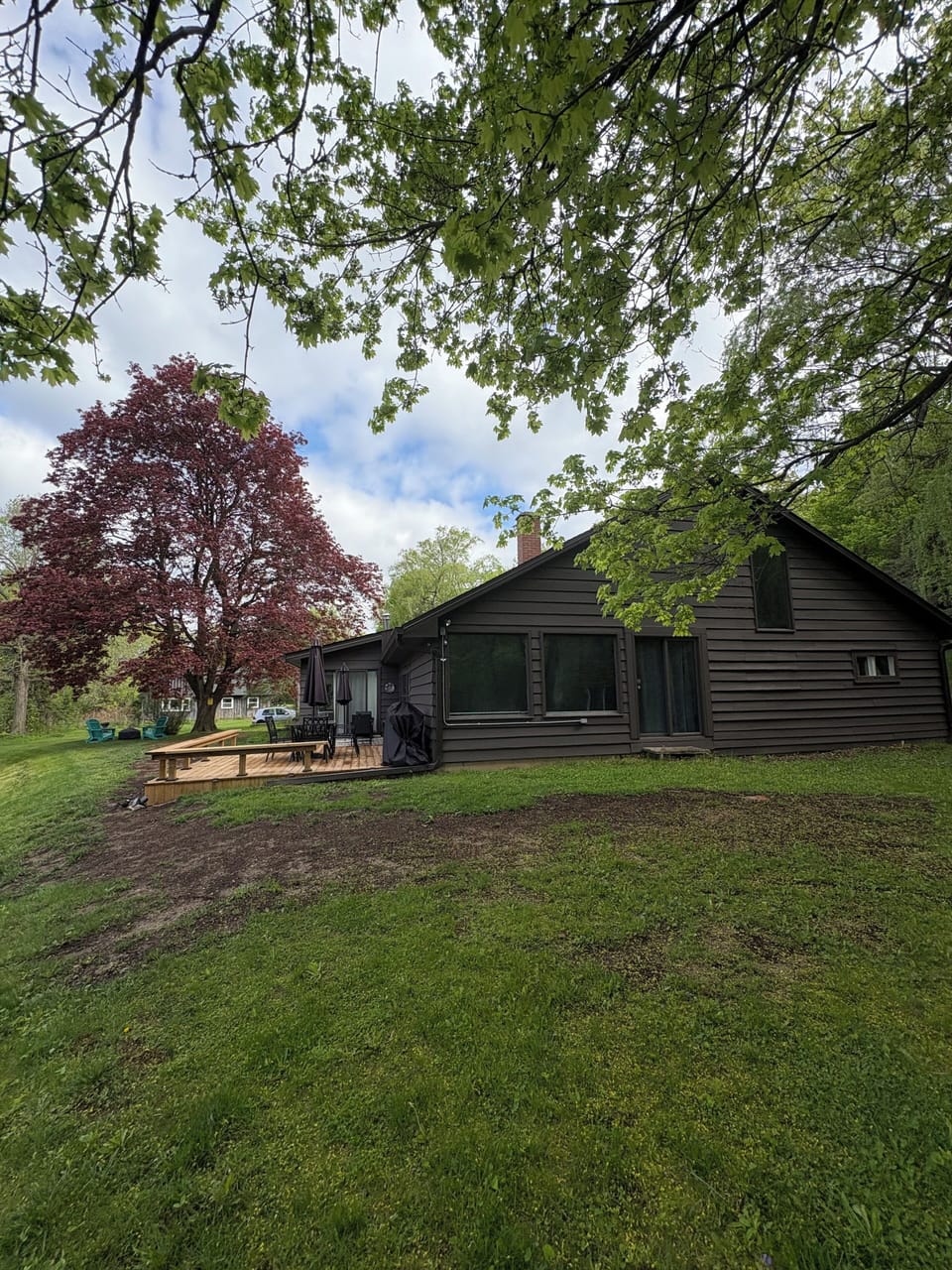 The back of the cottage