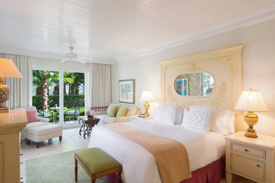 Wake up to garden views and step out to the patio.