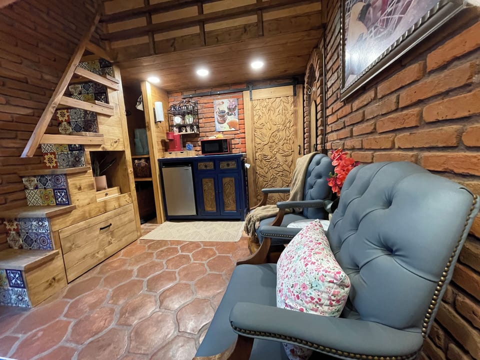 Seating area and Kitchenette space