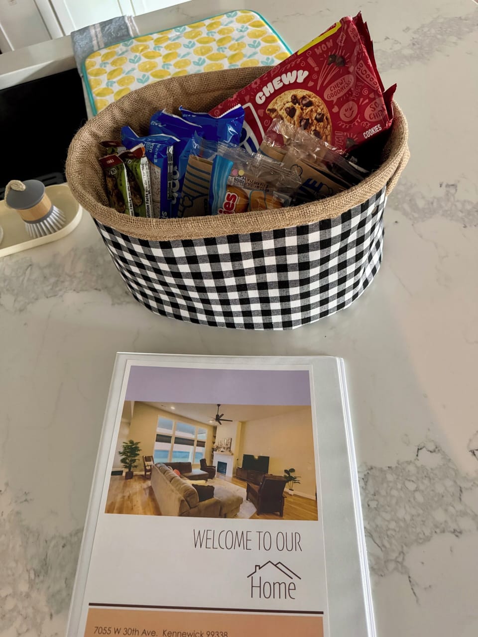 Free snack welcome basket