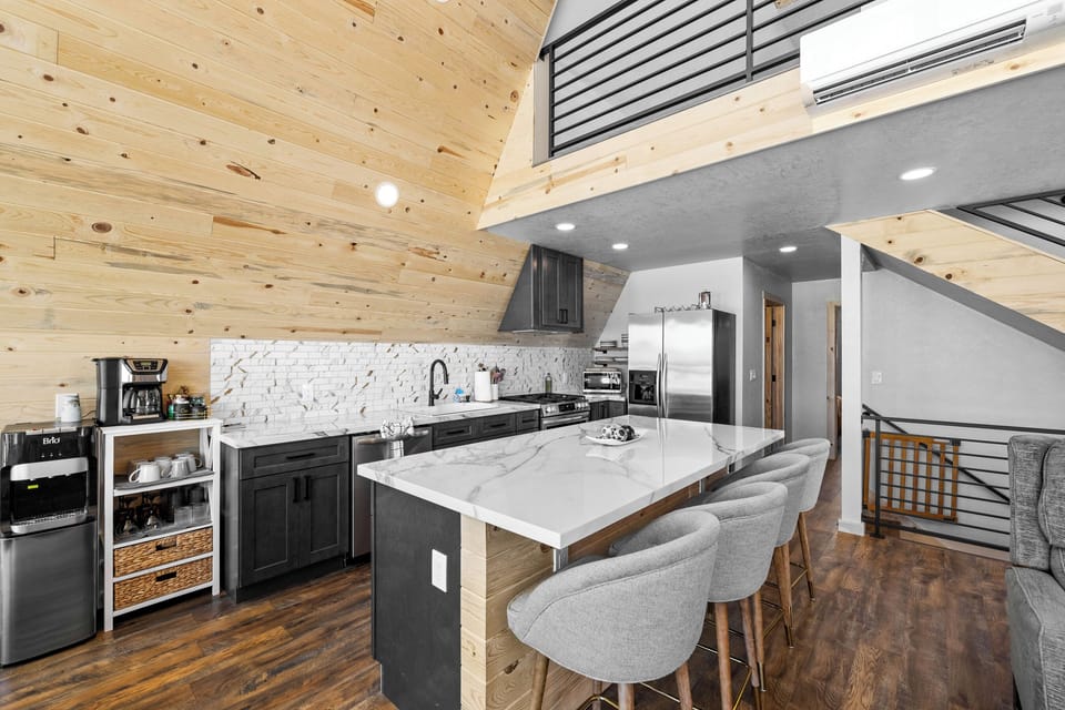 Kitchen island on the main level