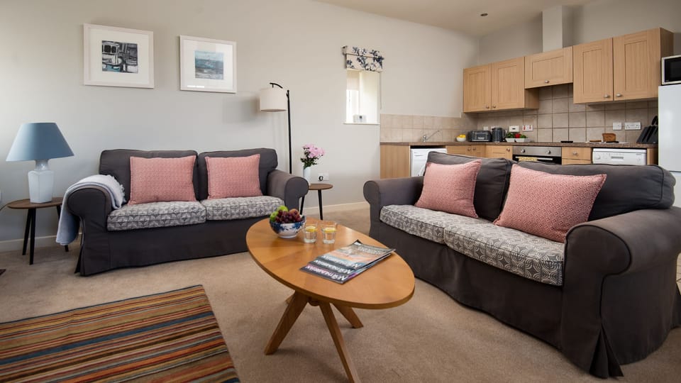 The Bothy at Cheswick - open-plan living area