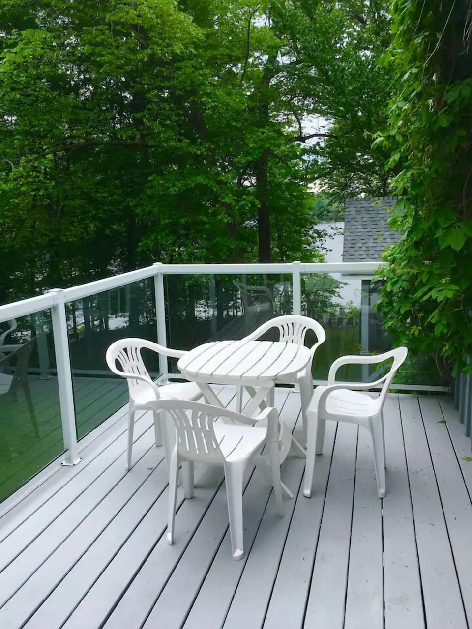 Balcony overlooking the lake