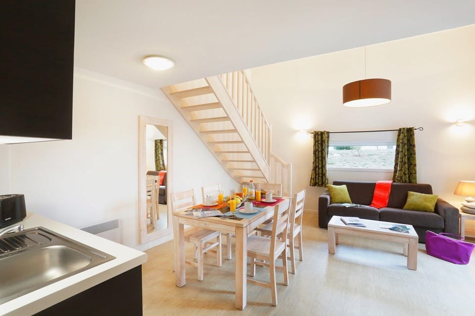 Sit back and relax in the cozy living area after a great day.