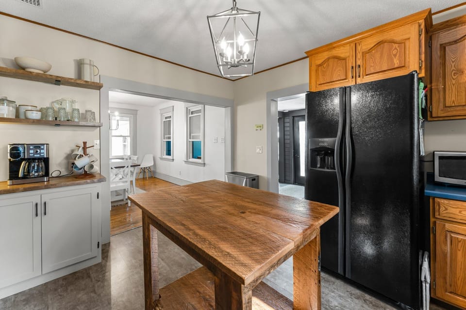 View of dining room from kitchen