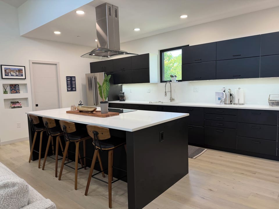 Fully stocked kitchen and massive island