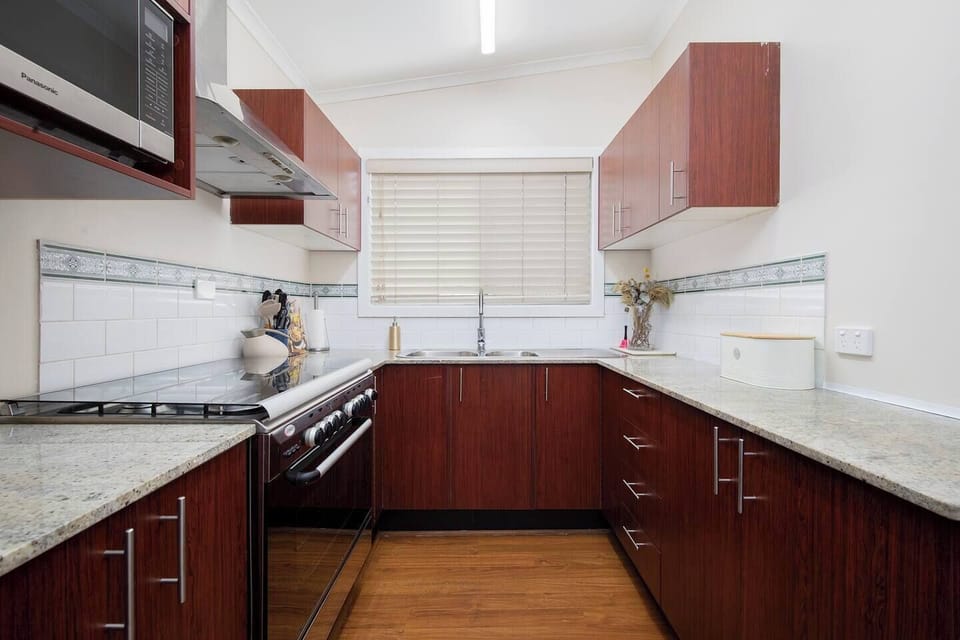 Whip up casual breakfasts or hearty dinners in the compact yet efficient kitchen, which features a gas stove, a Nespresso machine, and all the tools you need for home cooking.