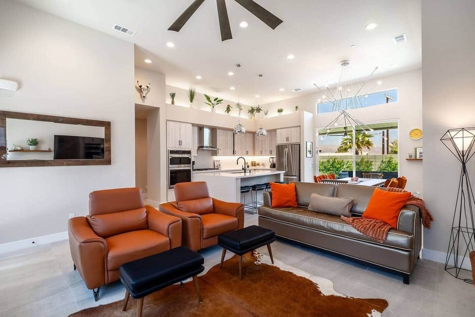 Bright open living space with modern furnishings.