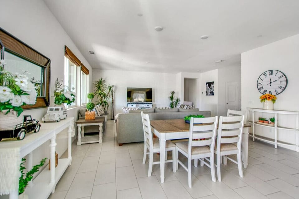 Dining and living space combined