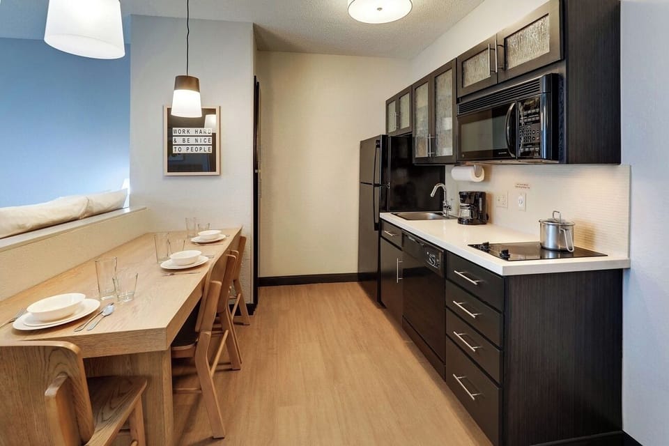 Cook favorite meals easily in the sleek, fully equipped kitchen.