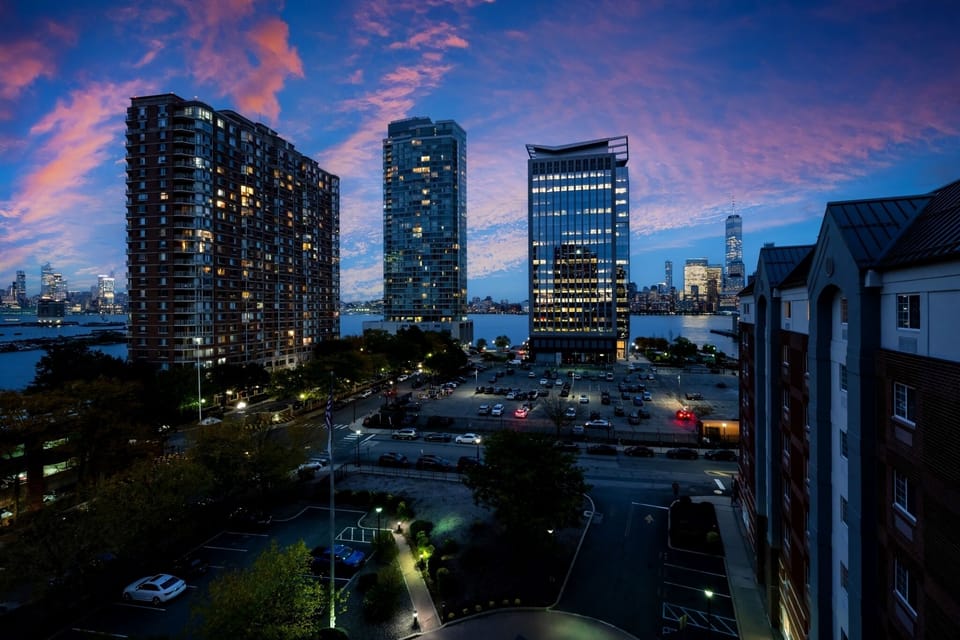 Soak in dazzling sunset skyline views just beyond your stay.