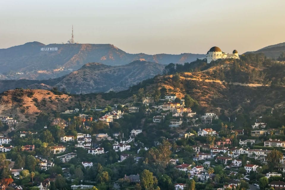 the Hollywood Sign and Griffith Observatory