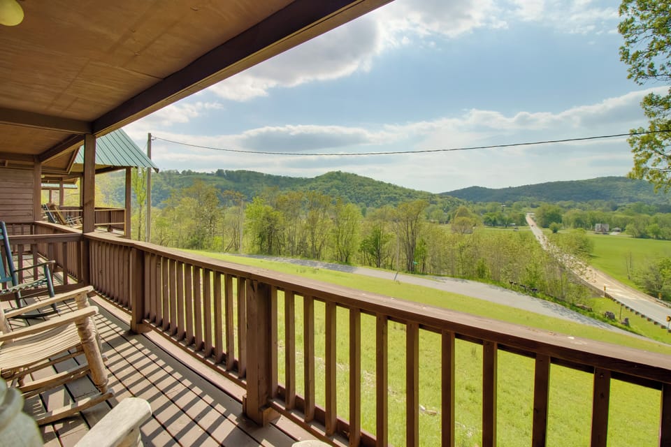 Front Porch | Mountain Views | Charcoal Grill