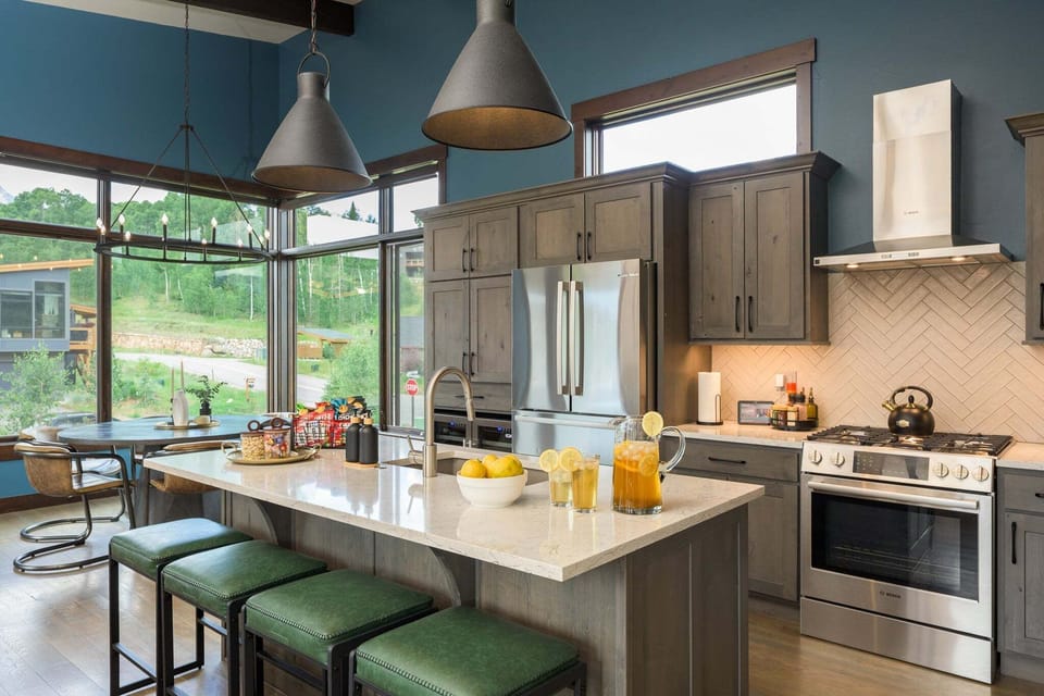 Kitchen Island Goals — The natural gathering place where coffee turns into conversation and nights stretch longer. 🍷✨