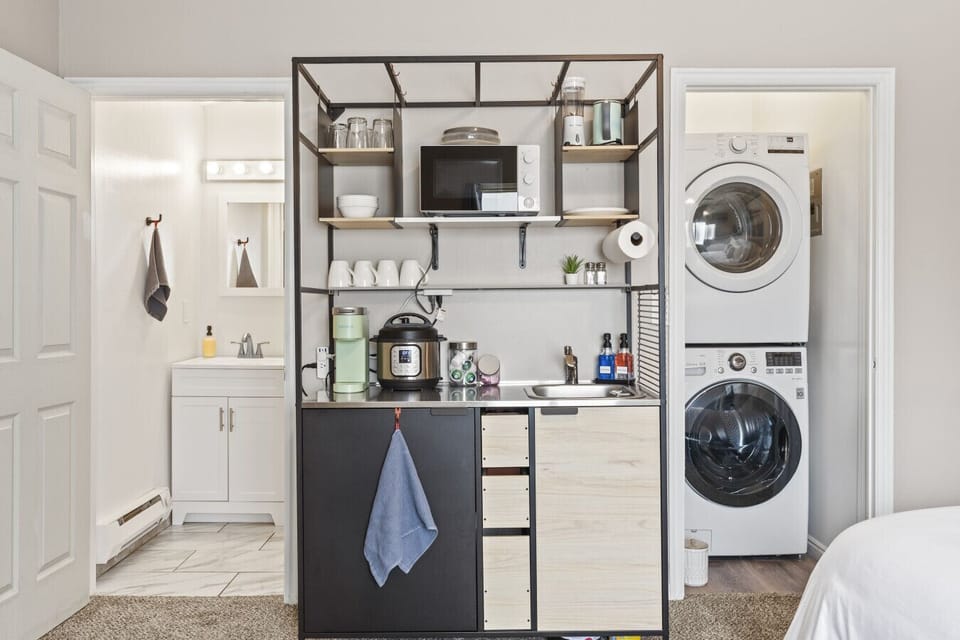 Kitchenette and Full LG laundry