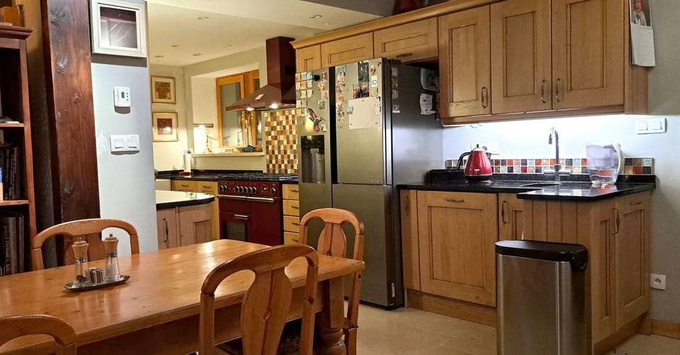 Kitchen table and main cooking areas