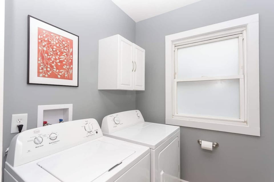 Guests have access to full size washer and dryer on the main level.