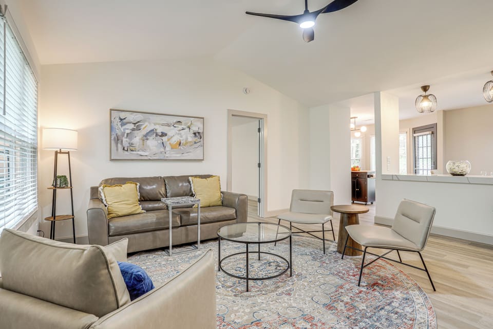 Woodstock Vacation Rental | 3BR | 2BA | 1,250 Sq Ft | 2 Small Steps to Enter