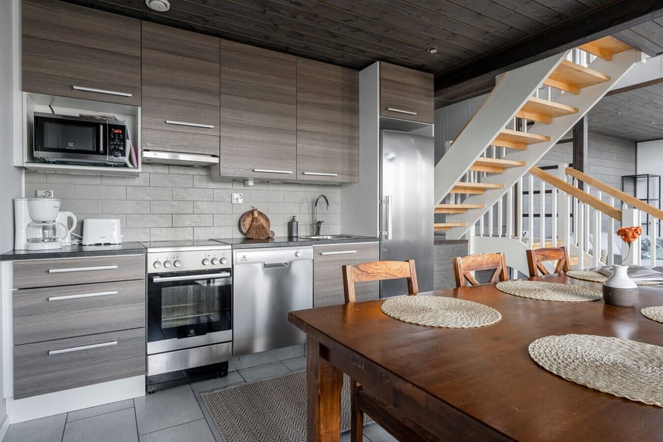 Modern kitchen fully equipped with everything you need for effortless cooking.
