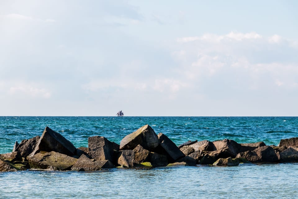 Beach View with Rocks and Ocean