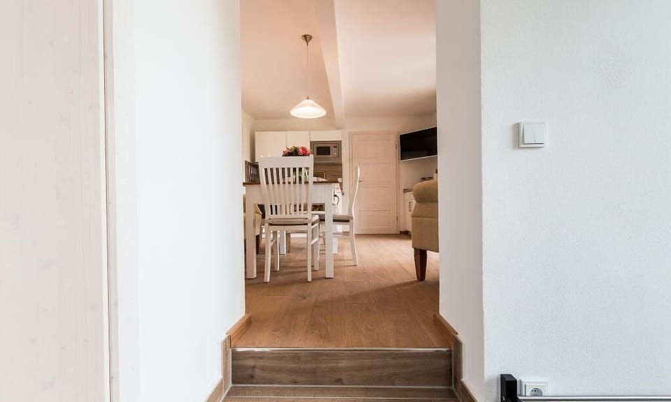 Entrance Area with View of Living Room