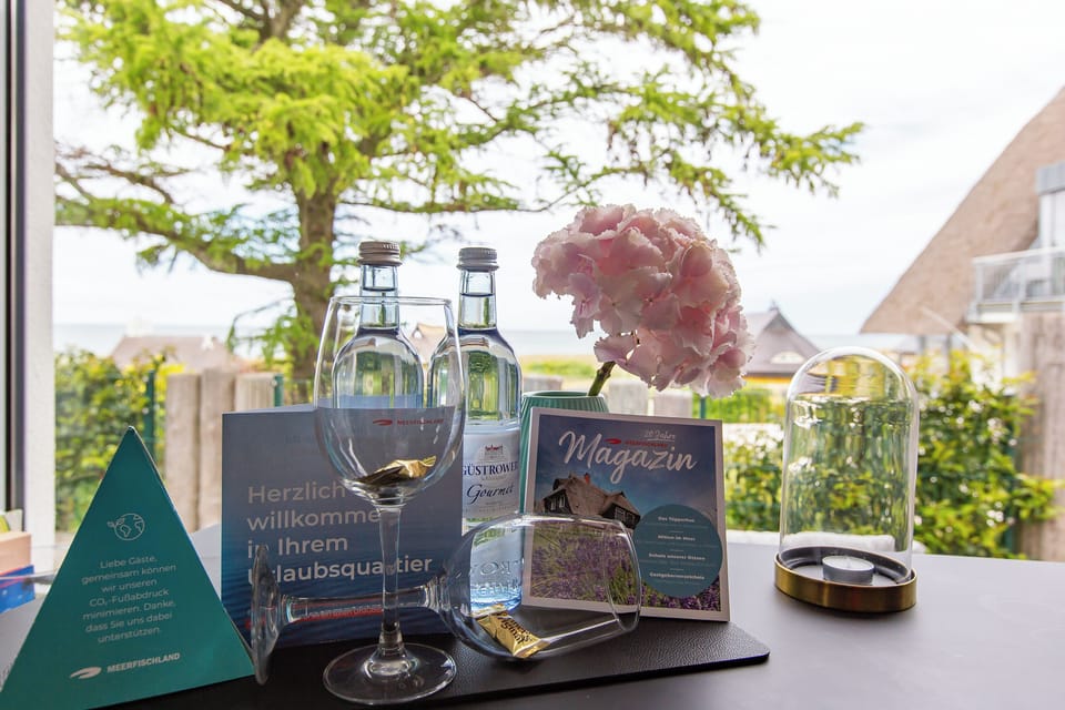 Welcome Gift with Water and Glasses