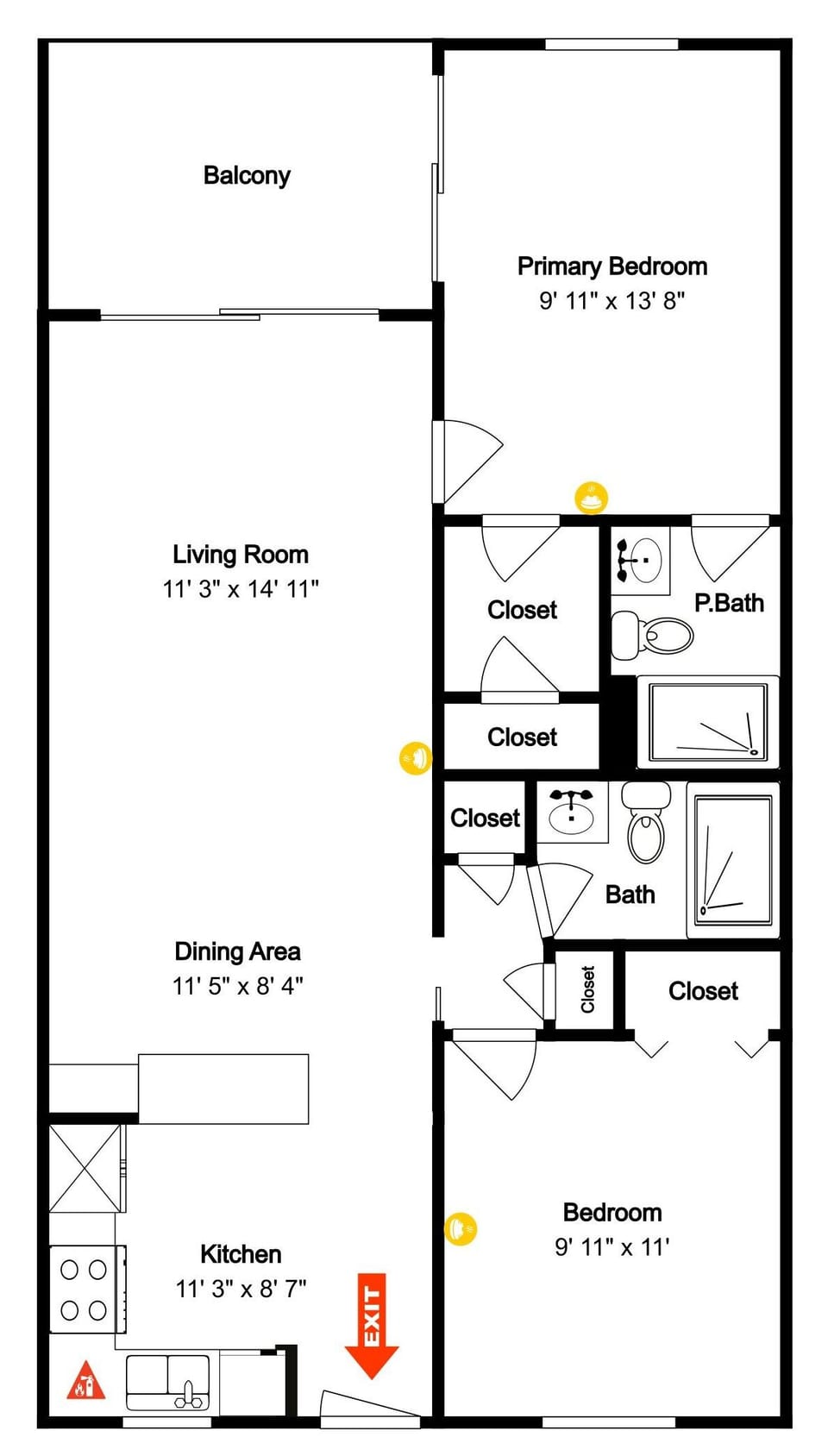 Seaside Resort 107 Floor Plan