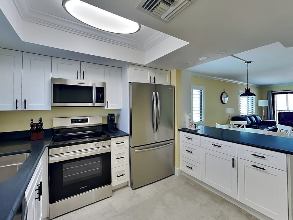 Newly Updated Kitchen with Stainless Steel Appliances