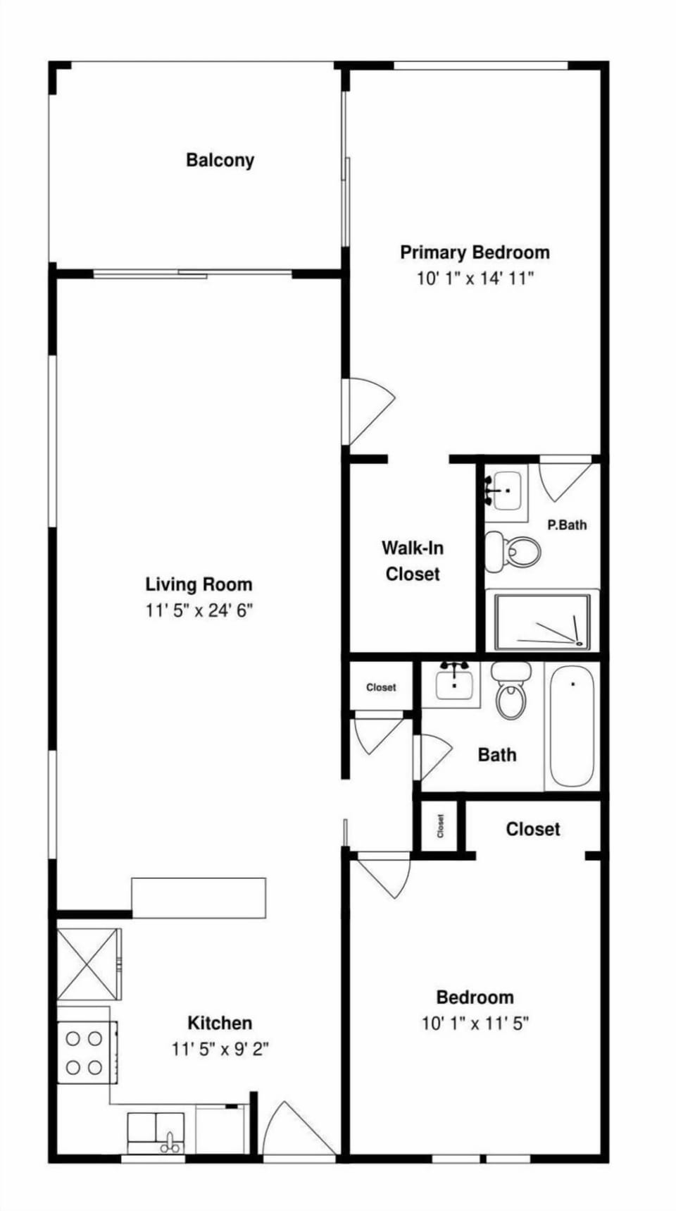 Seaside Resort 201 Floor Plan