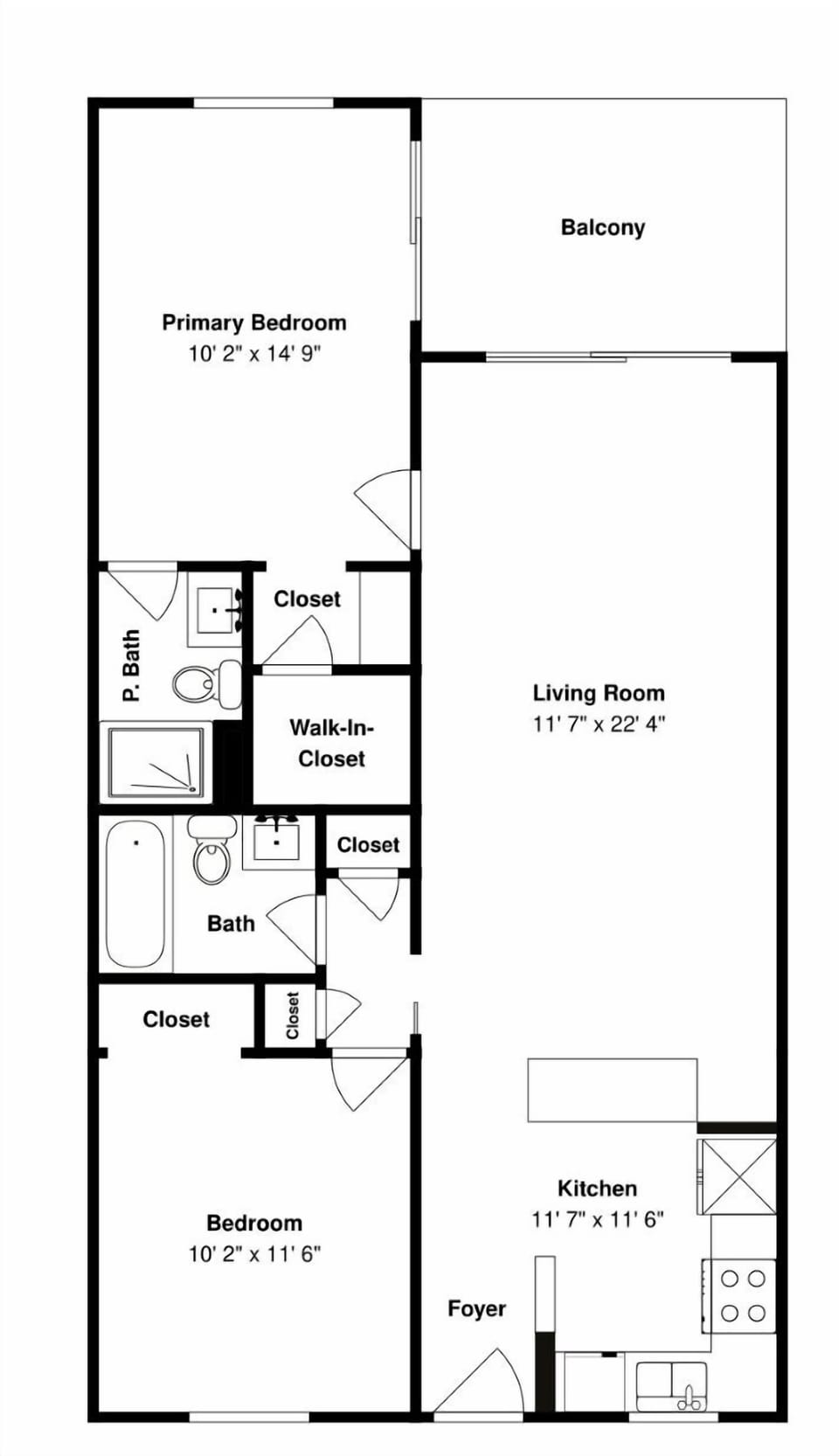 Seaside Resort 202 Floor Plan