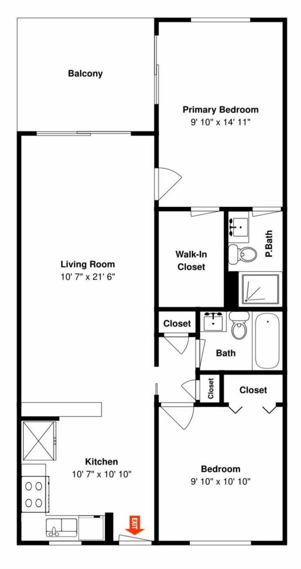 Seaside Resort 205 Floor Plan