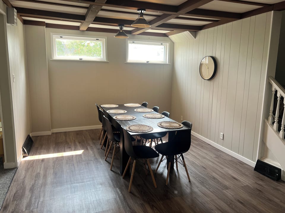 Dining area with seating for 8
