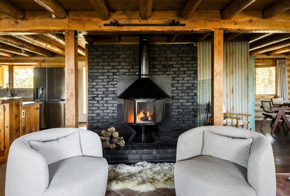 A welcoming space where the fireplace steals the show.