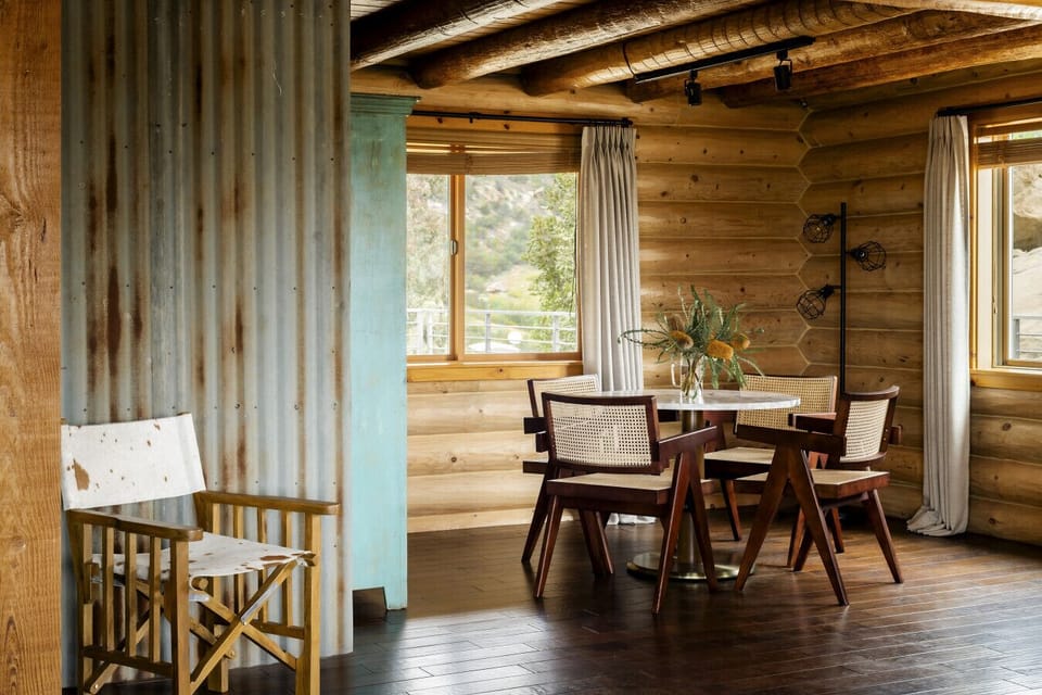 A dining space warmed by the beauty of natural wood.