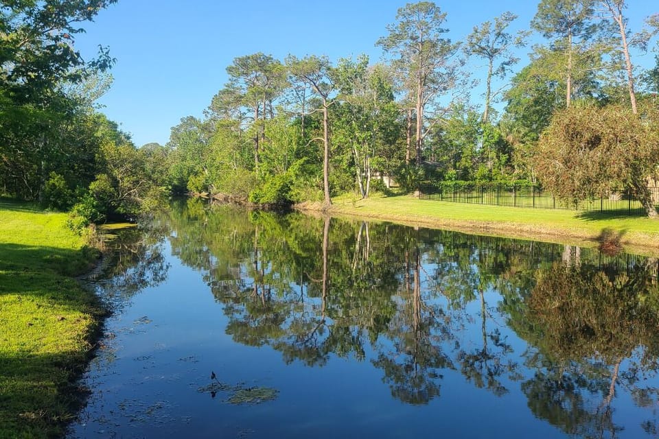 The peaceful fresh-water canal.