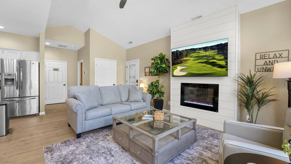 New TVs, furniture and flooring throughout
