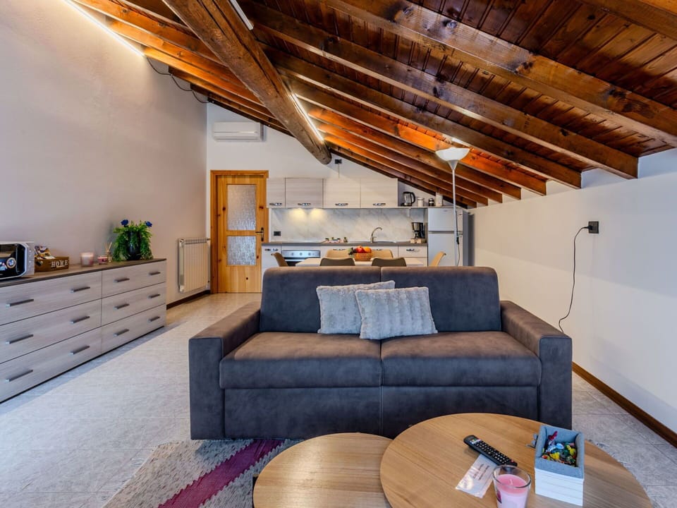 Interior Design, Wood, Furniture, Flooring, Ceiling, Floor, Room, Apartment, Attic, Wood Flooring