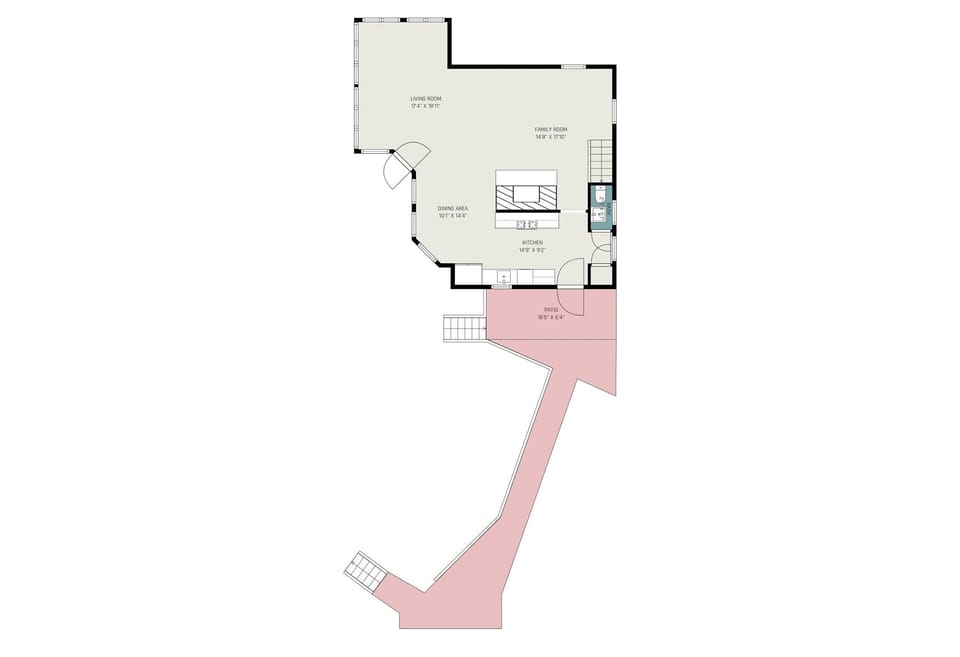 The main level of Studley Cottage