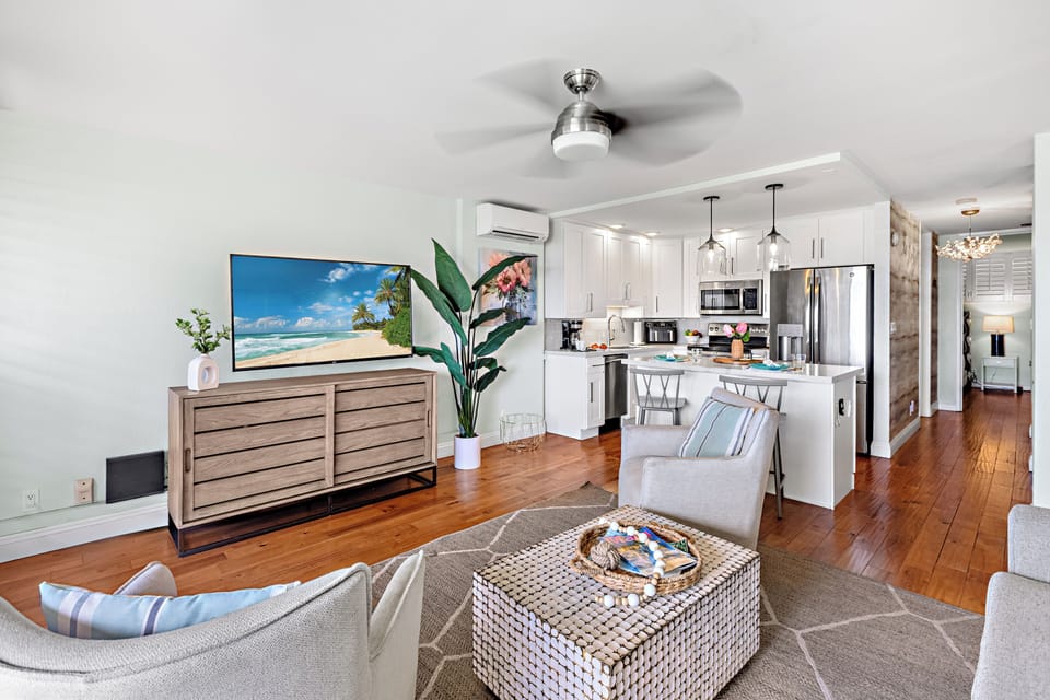 Living room and kitchen