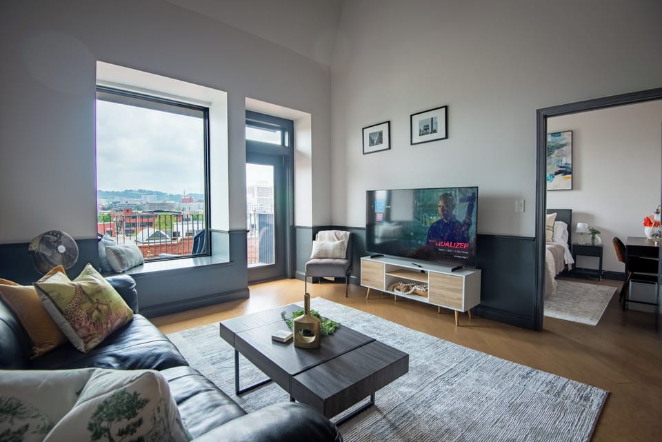 Entertainment galore with our state-of-the-art TV, offering Netflix, Hulu, Disney+, and ESPN+ to satisfy all your viewing preferences.
