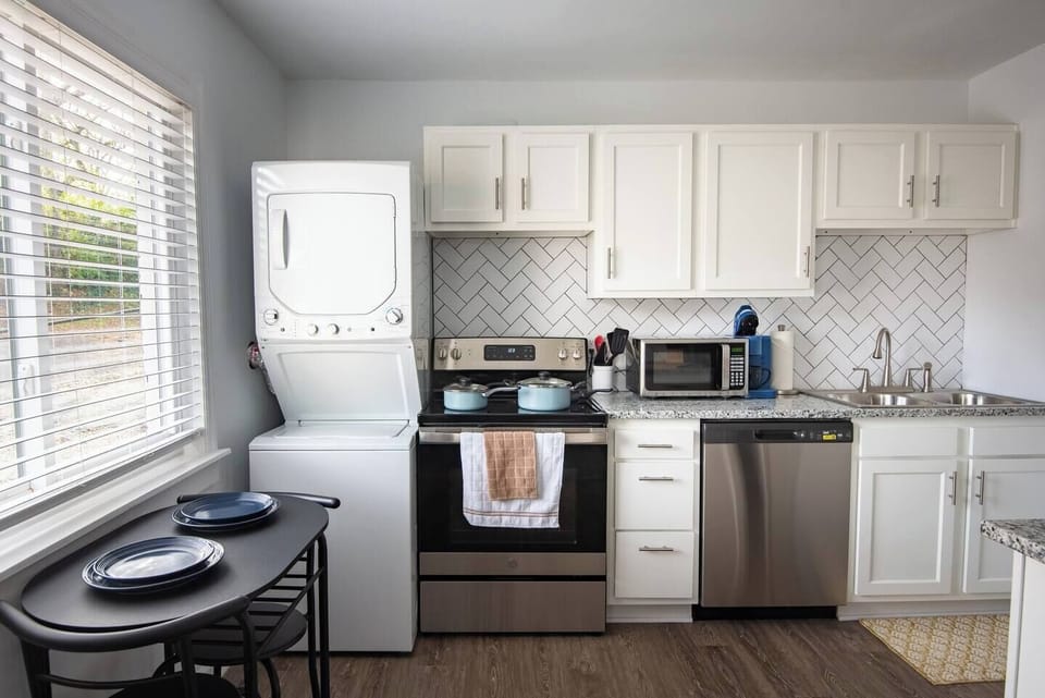 Kitchen with all the essentials provided.  