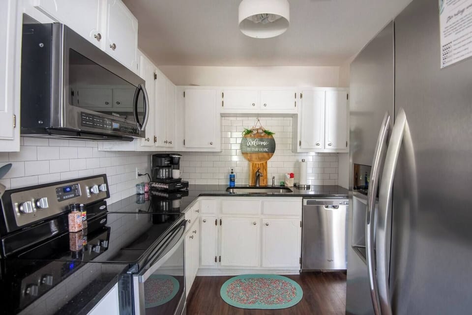 Beautiful kitchen with stainless steel appliances
